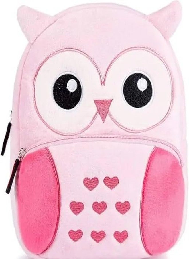 Black Hill Kids Preschool Bag for Boys and Girls, Cute Soft Plush school Animal Cartoon Mini Backpack Little kids bags for 2-5 years Baby/Boys/Girls Nursery, Preschool,Picnic (New pink Owl) - Image 1